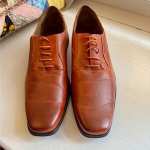 Ferris Aldo Classic Leather Men's Oxford in Cognac, Men’s Sz 10.5